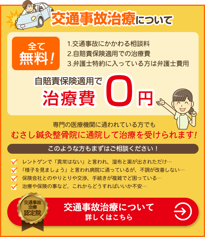 交通事故施術料金0円