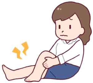1791959 膝が痛む人物のイラスト