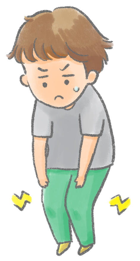 膝の痛みのイラスト