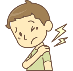 腕のしびれのイラスト