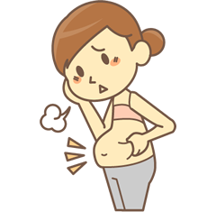 ぽっこりお腹のイラスト