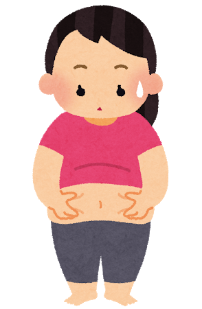 お腹のたるみのイラスト