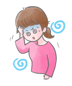 頭痛、更年期のイラスト