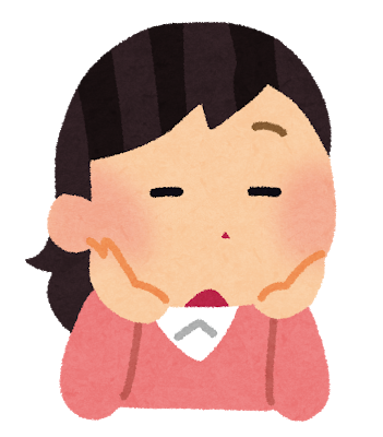 頬杖のイラスト