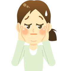 肌のむくみのイラスト