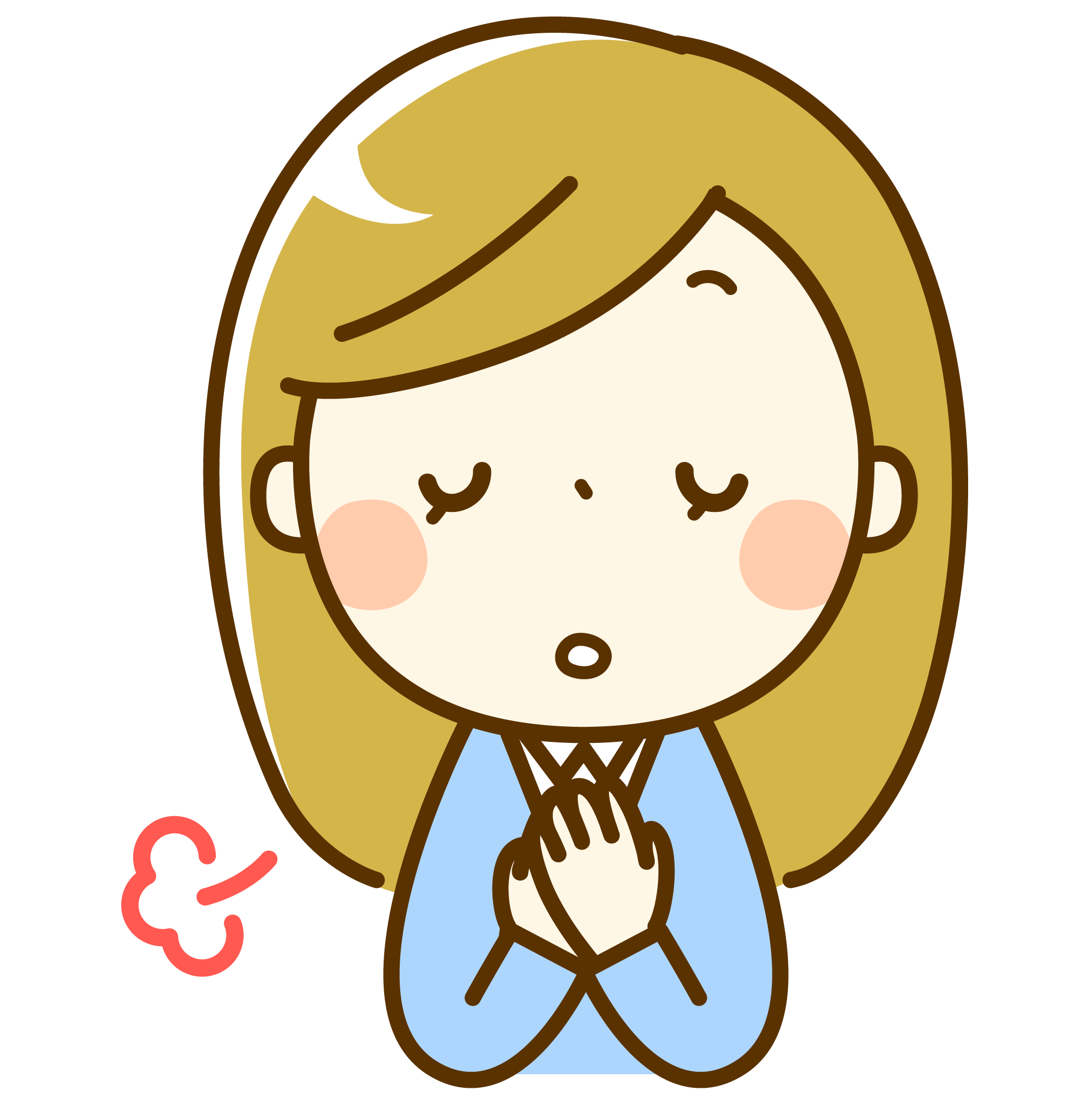 深呼吸のイラスト