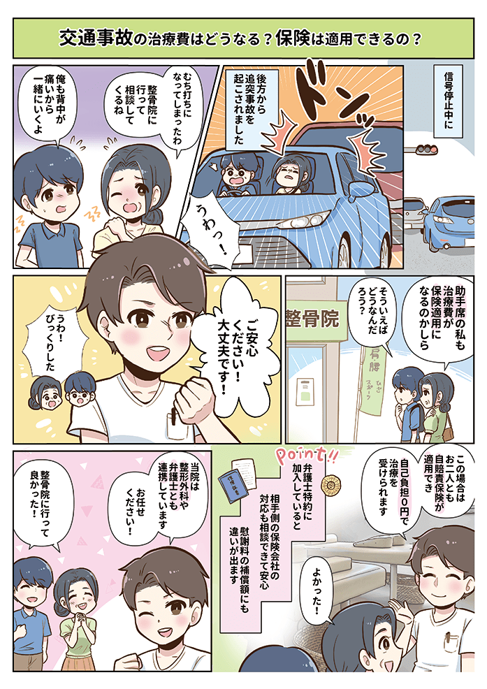交通事故施術の漫画
